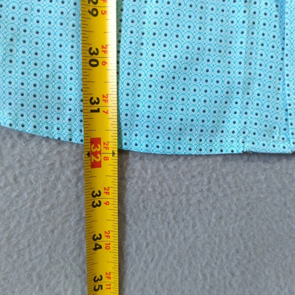 Wrangler Wrancher Pearl Snap Shirt‎ Mens XXL Light Blue Geometric Western
